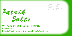 patrik solti business card